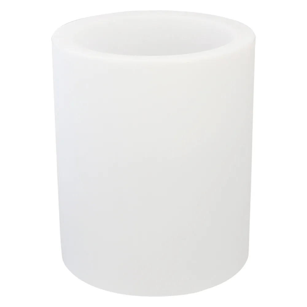 VASO TONDO 'VENUSIO LAMP' Ø cm 40xh.50 lt.16 ghiac./luce bia.