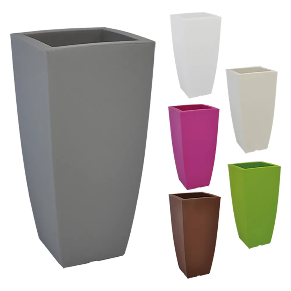 VASO QUADRO 'STILO' cm 33 x 33 x h 70 - 15 lt. avorio VASO QUADRO 'STILO' cm 33 x 33 x h 70 - 15 lt. avorio