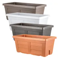 FIORIERA RETTANGOLARE cm 100 x 44 x 40 - cotto chiaro (senza sottovaso)