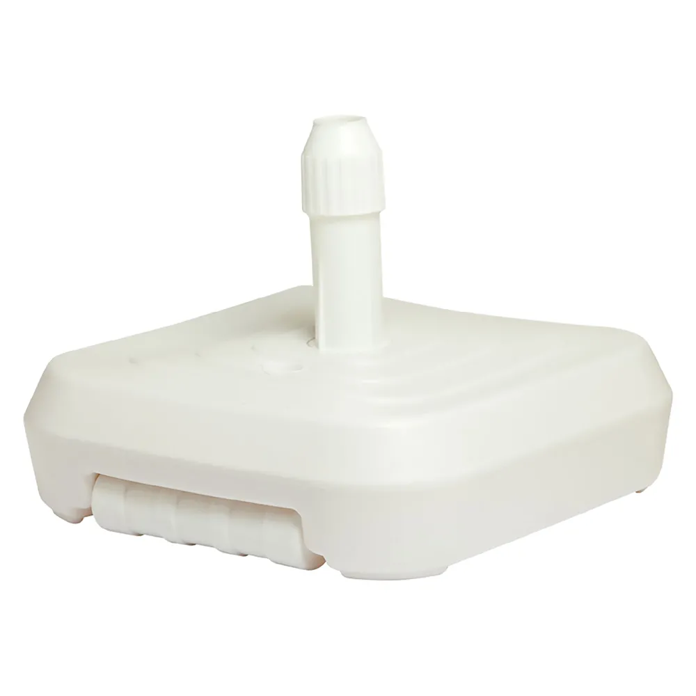 BASE PLASTICA PER OMBRELLONE CON RUOTE 60 x 60 - capacità 50 lt. BASE PLASTICA PER OMBRELLONE CON RUOTE 60 x 60 - capacità 50 lt.