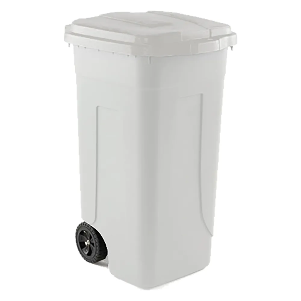 BIDONE IMMONDIZIA CARRELLATO 'OTTANTA' Lt. 80 - grigio/coperchio rosso BIDONE IMMONDIZIA CARRELLATO 'OTTANTA' Lt. 80 - grigio/coperchio rosso