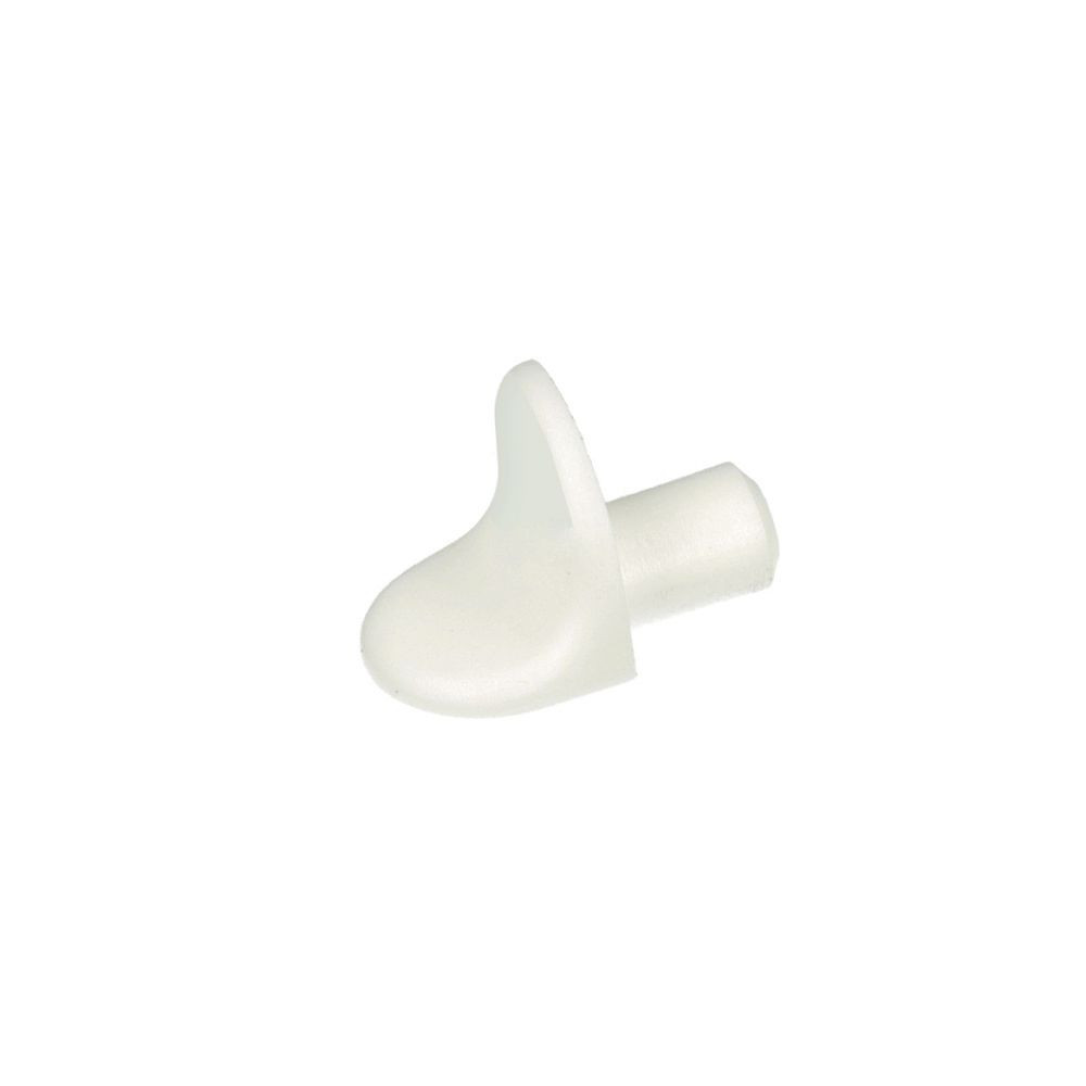 Supporti per mensole a squadra in plastica bianca Ø 5 mm. Confezione da 16 pezzi.