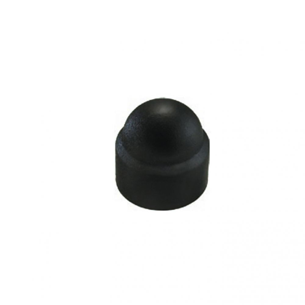 Cache-écrous en plastique noir, intérieur hexagonal, blister de 10 pièces, référence KY4210025.