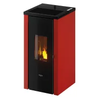 STUFA A PELLET 'VERA 7' 7 kW - colore rosso