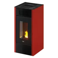 STUFA A PELLET 'SABA 14' 14 kW - colore rosso