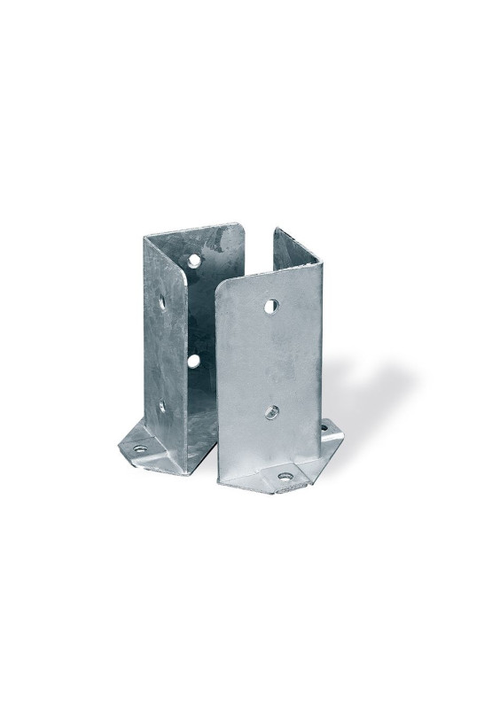 Pair of anchoring supports for beams 80 x 80 x 150 mm.