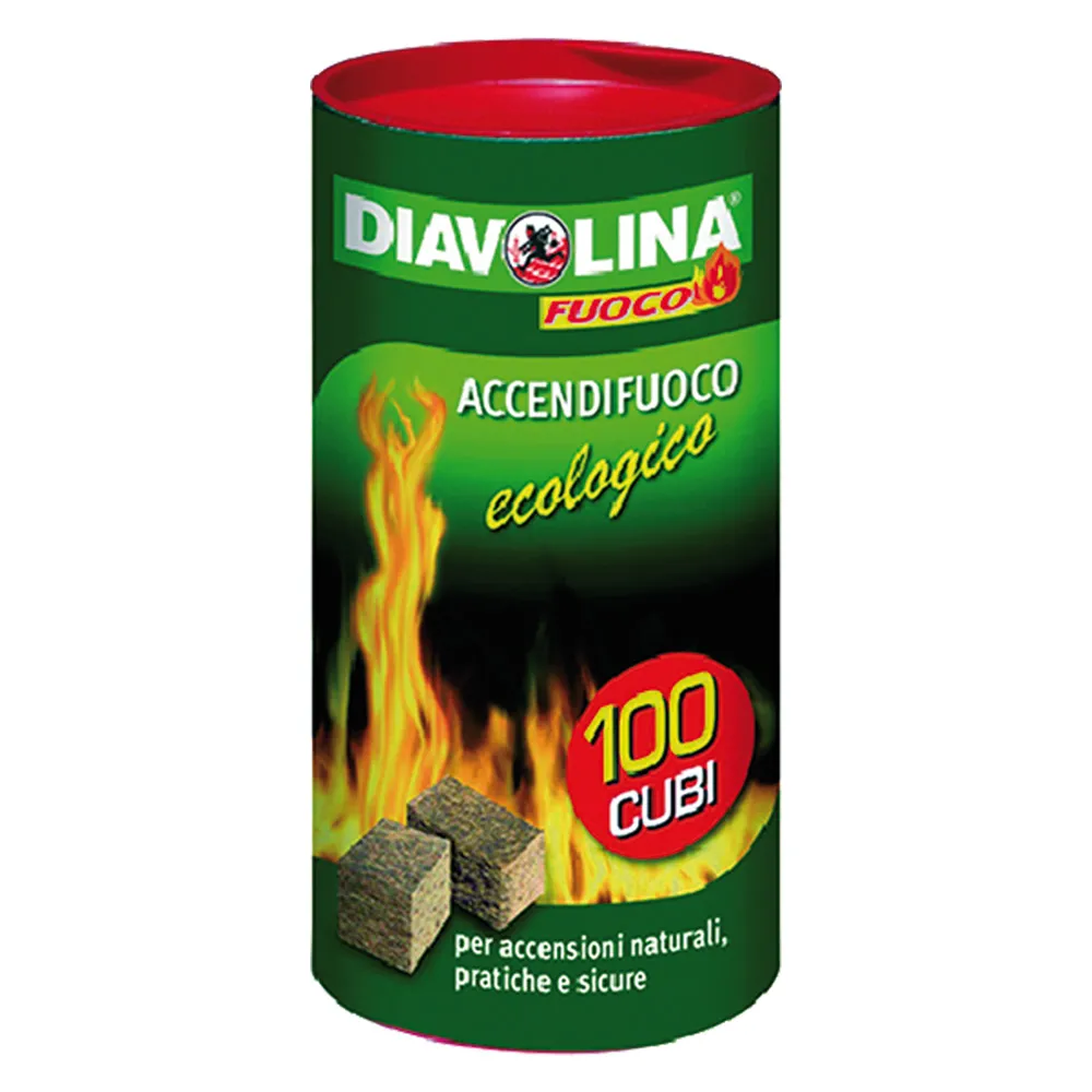 DIAVOLINA 'ACCENDIFUOCO ECOLOGICA' 100 cubi - art. 15317 DIAVOLINA 'ACCENDIFUOCO ECOLOGICA' 100 cubi - art. 15317