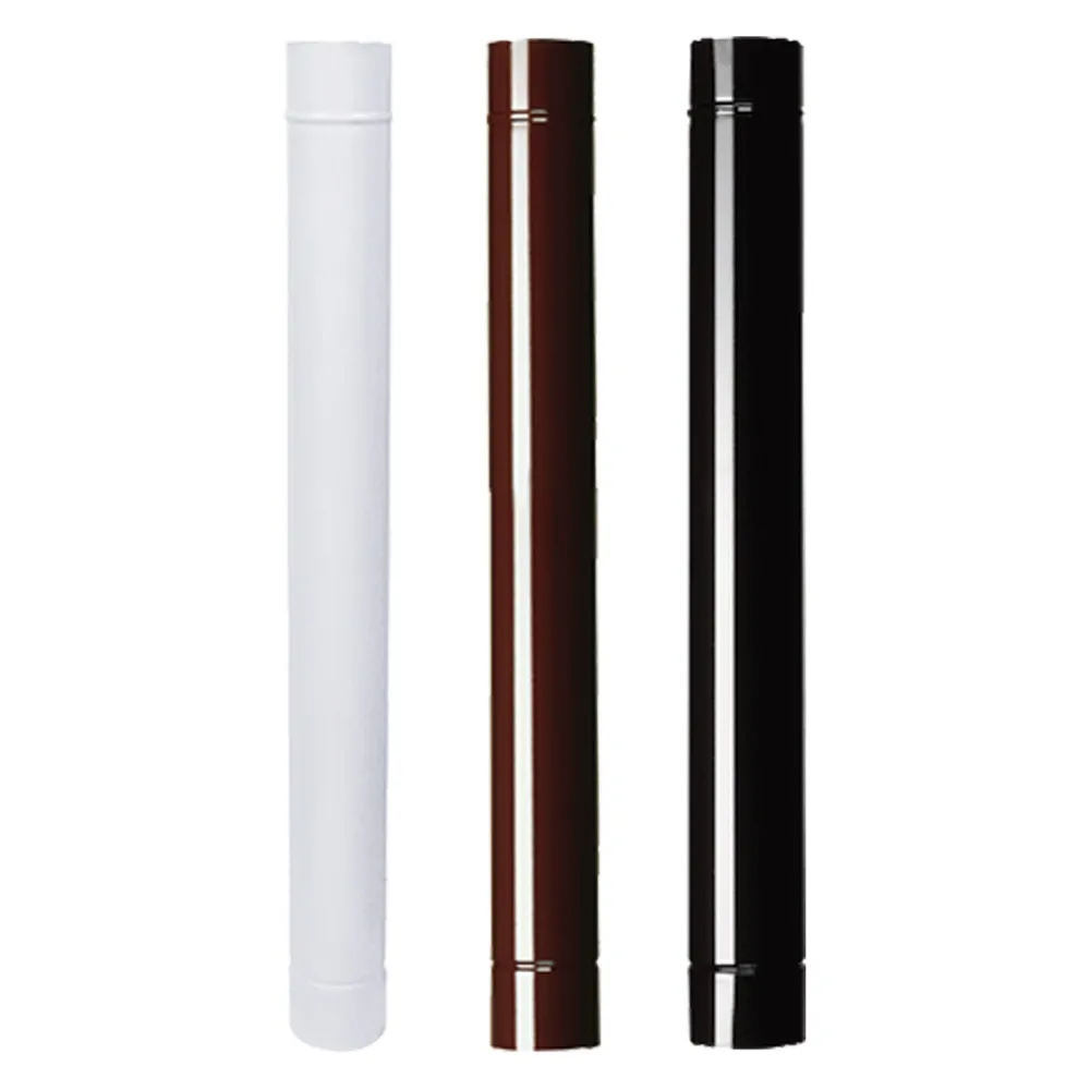 TUBO SMALTATO PER STUFE cm 100 ø 12  marrone