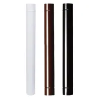 TUBO SMALTATO PER STUFE cm 100 ø 10 nero opaco