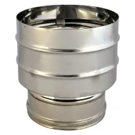 FUMAIOLO A CAPPELLO DOPPIA PARETE ANTIVENTO ø 20/25 cm