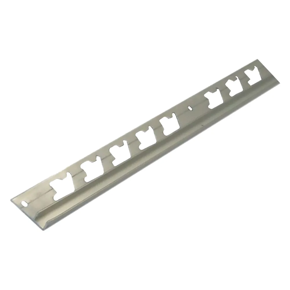 BASE PER PROFILI LAMINATO E PARQUET 'BASEPARC' larghezza 27 mm - h.(range) 6/10 mm BASE PER PROFILI LAMINATO E PARQUET 'BASEPARC' larghezza 27 mm - h.(range) 6/10 mm
