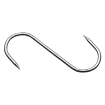 GANCIO FISSO 2 punte - mm. 140 x 5 cf. 10 pz