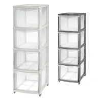 CASSETTIERA 'COVER LINE' colore trasparente/bianco