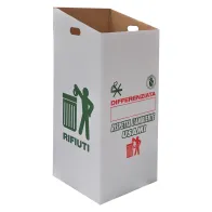 CARTONE CONTENITORE PER RACCOLTA DIFFERENZIATA cm.38 x 38 x h.90