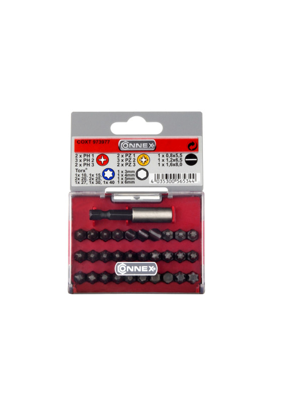 Assorted 30-piece set of inserts + magnetic holder