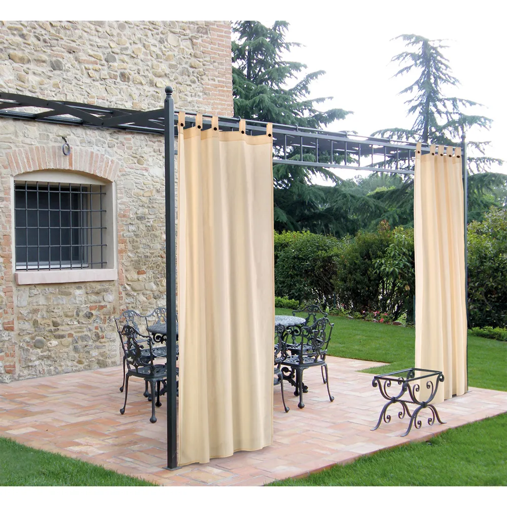 TENDA PER GAZEBO CON PASSANTI E BOTTONI cm.160 x H.270 - beige TENDA PER GAZEBO CON PASSANTI E BOTTONI cm.160 x H.270 - beige