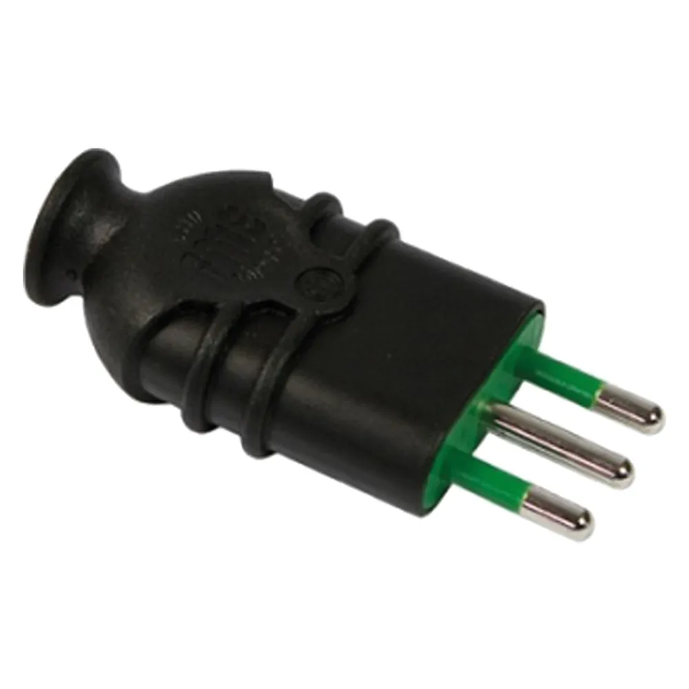 SPINA ALTA RESISTENZA 'HI-PRO' 2P+T 10A - colore nero SPINA ALTA RESISTENZA 'HI-PRO' 2P+T 10A - colore nero
