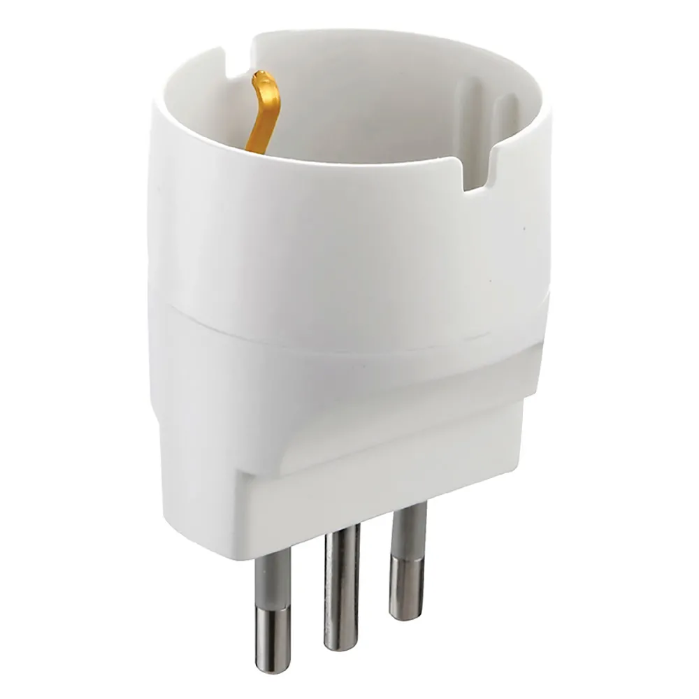 ADATTATORE SINGOLO spina 2P + T 10A - art.71916 ADATTATORE SINGOLO spina 2P + T 10A - art.71916
