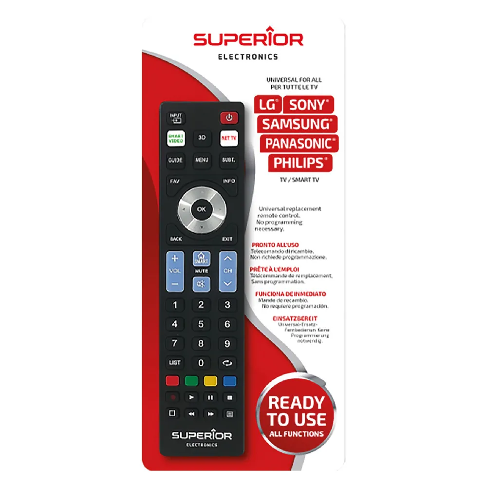 TELECOMANDO COMPATIBILE PER TV 'READY 5 SMART REPL tipo universale TELECOMANDO COMPATIBILE PER TV 'READY 5 SMART REPL tipo universale