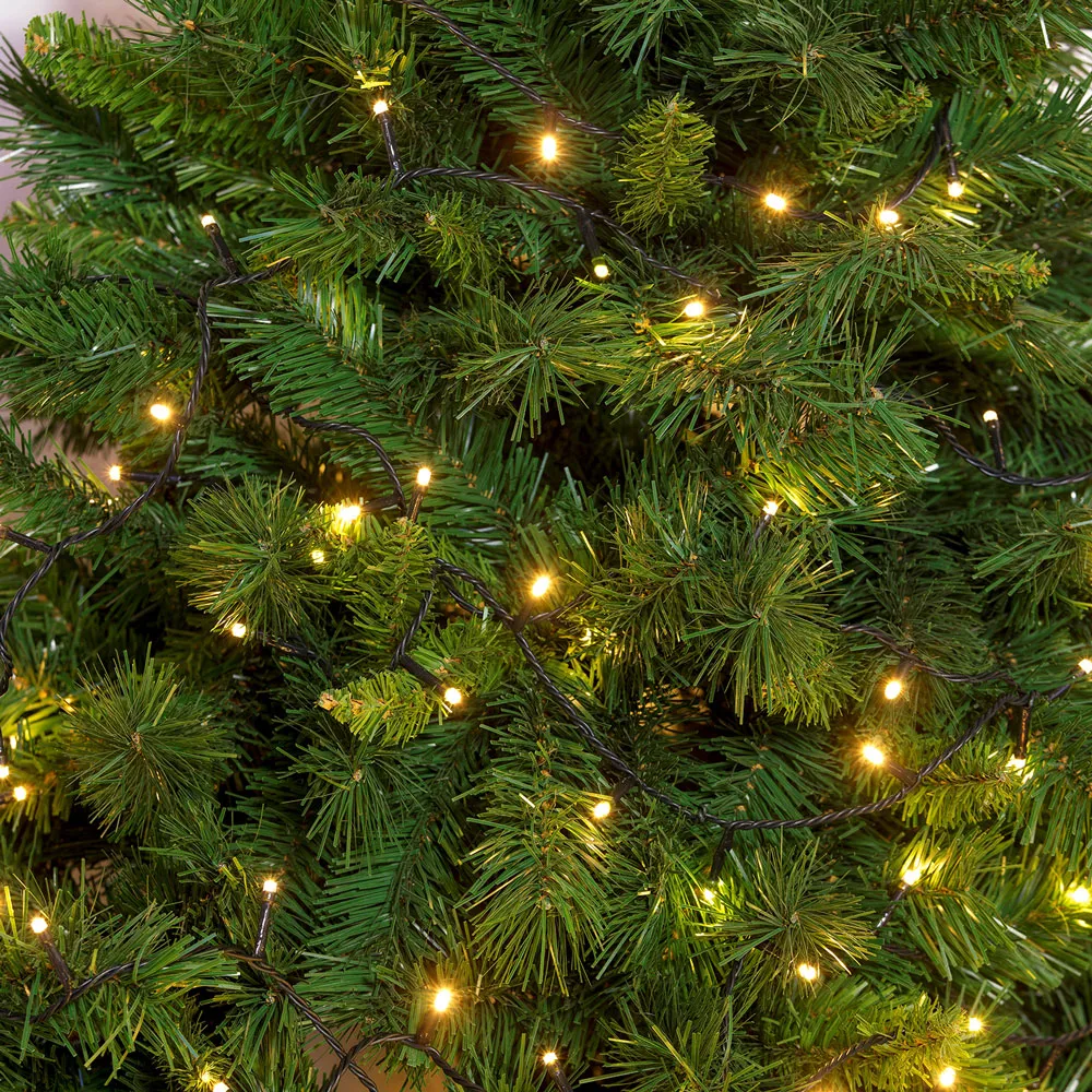 CATENA LINEARE MINILUCCIOLE A LED SERIE 'TL-C' 200 led l.calda - 10 mt. (8+2)