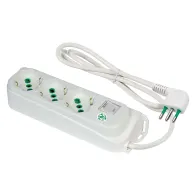 MULTIPRESA CON INTERRUTTORE 'ECO RELIFE' 4 uscite / spina 2P+T 10A - bianca