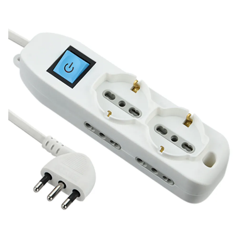 MULTIPRESA CON INTERRUTTORE 3 Schuko + 6 Bival.10/16A - 62002 MULTIPRESA CON INTERRUTTORE 3 Schuko + 6 Bival.10/16A - 62002