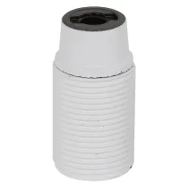 PORTALAMPADA E14 camicia filettata - col.bianco