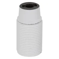 PORTALAMPADA E27 camicia filettata - col.bianco