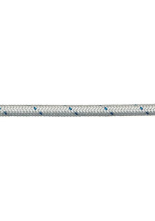 Polyester rope Ø 14 mm. white/blue Per meter