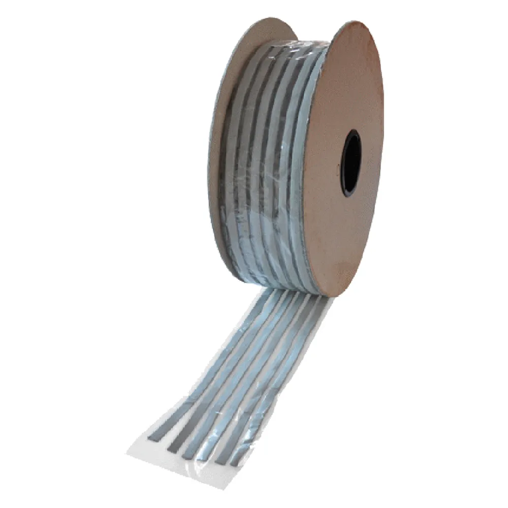 SIGILLANTE PREFORMATO ELASTOPLASTICO mm 10 x 2 - strisce grigie ML 180 SIGILLANTE PREFORMATO ELASTOPLASTICO mm 10 x 2 - strisce grigie ML 180