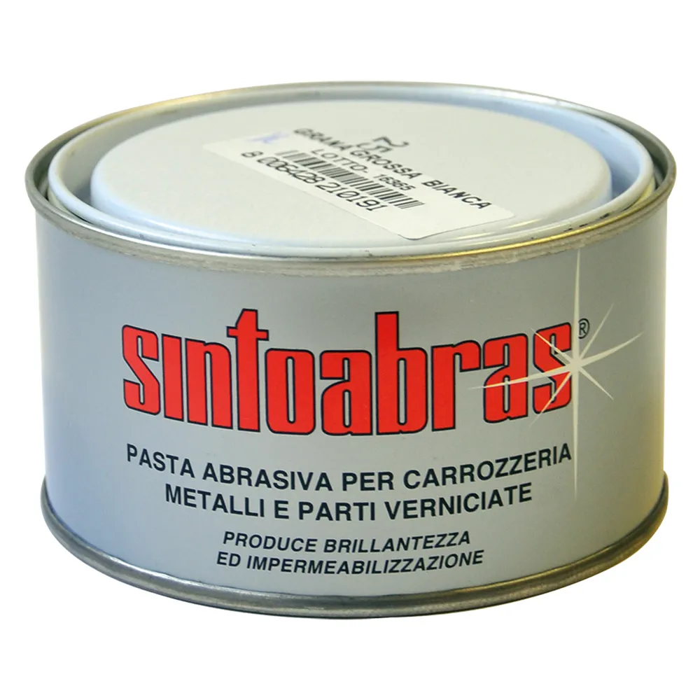 PASTA ABRASIVA 'SINTO ABRAS' ml 175 grossa/bianca PASTA ABRASIVA 'SINTO ABRAS' ml 175 grossa/bianca
