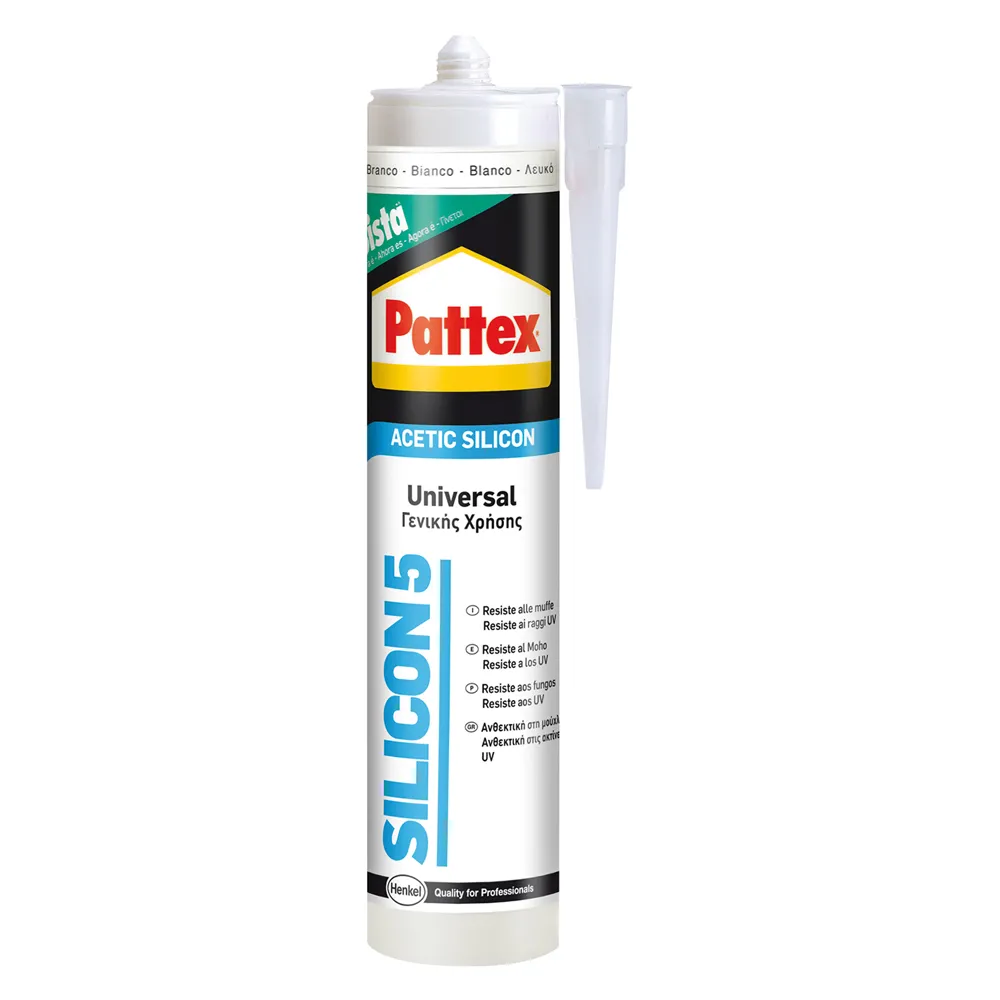 SILICONE ACETICO UNIVERSALE trasparente ml 280 SILICONE ACETICO UNIVERSALE trasparente ml 280