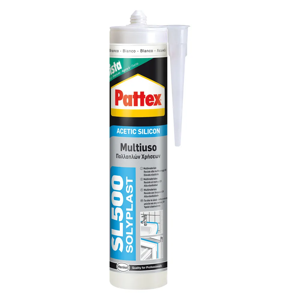 SILICONE ACETICO MULTIUSO 'SOLYPLAST' nero ml 300 RAL 9005 SILICONE ACETICO MULTIUSO 'SOLYPLAST' nero ml 300 RAL 9005