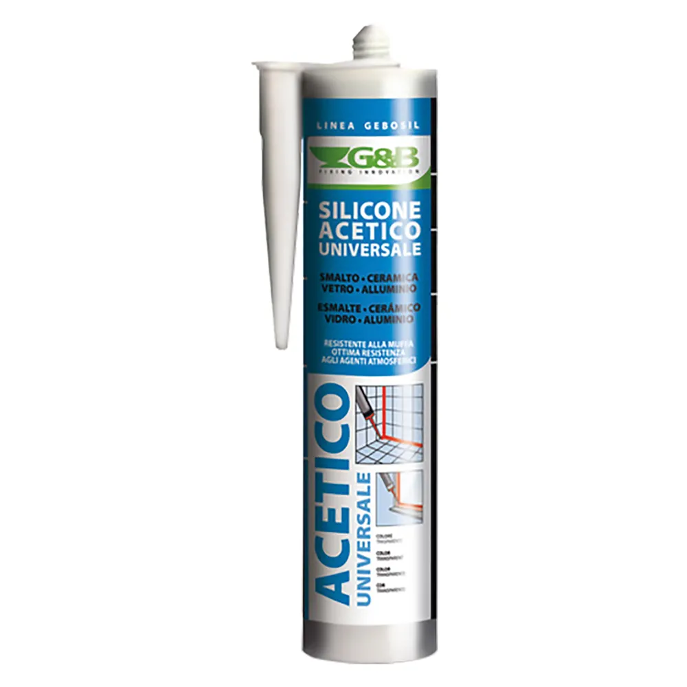 SILICONE ACETICO UNIVERSALE 'GEBOSIL' trasparente ml 280 SILICONE ACETICO UNIVERSALE 'GEBOSIL' trasparente ml 280