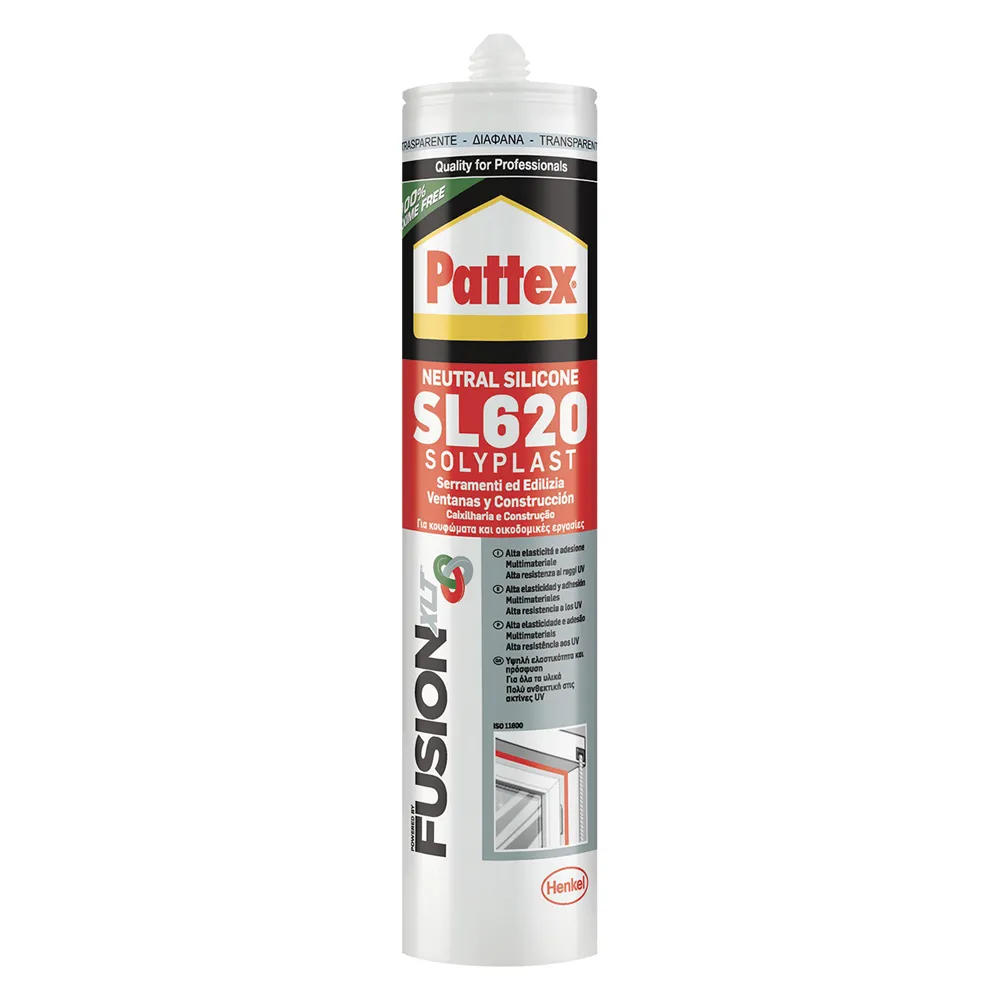SILICONE NEUTRO PER EDILIZIA E SERRAMENTI 'SOLYPLA ml 300 - trasparente SILICONE NEUTRO PER EDILIZIA E SERRAMENTI 'SOLYPLA ml 300 - trasparente