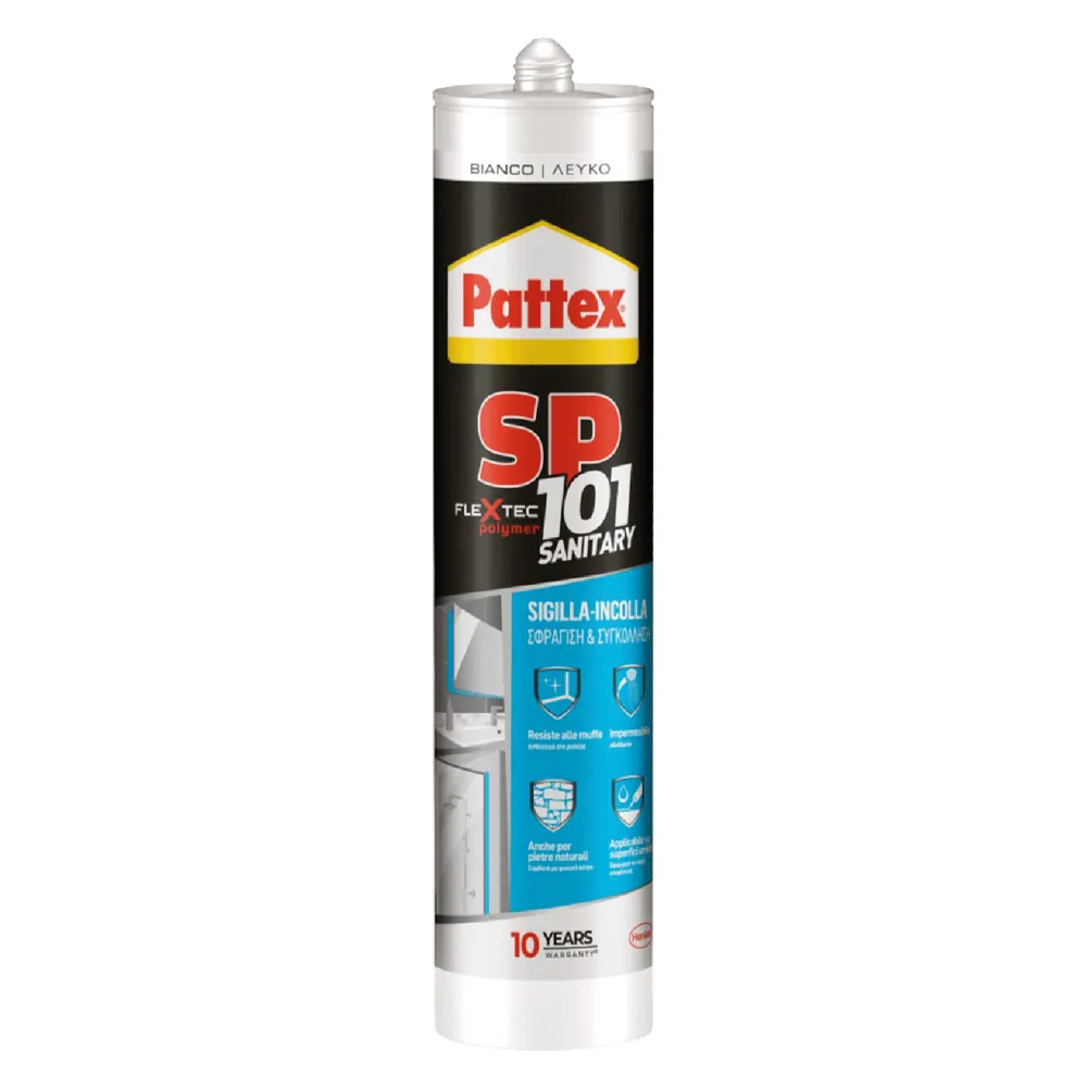 SIGILLANTE NEUTRO 'PATTEX SP101 SANITARY' bianco SIGILLANTE NEUTRO 'PATTEX SP101 SANITARY' bianco