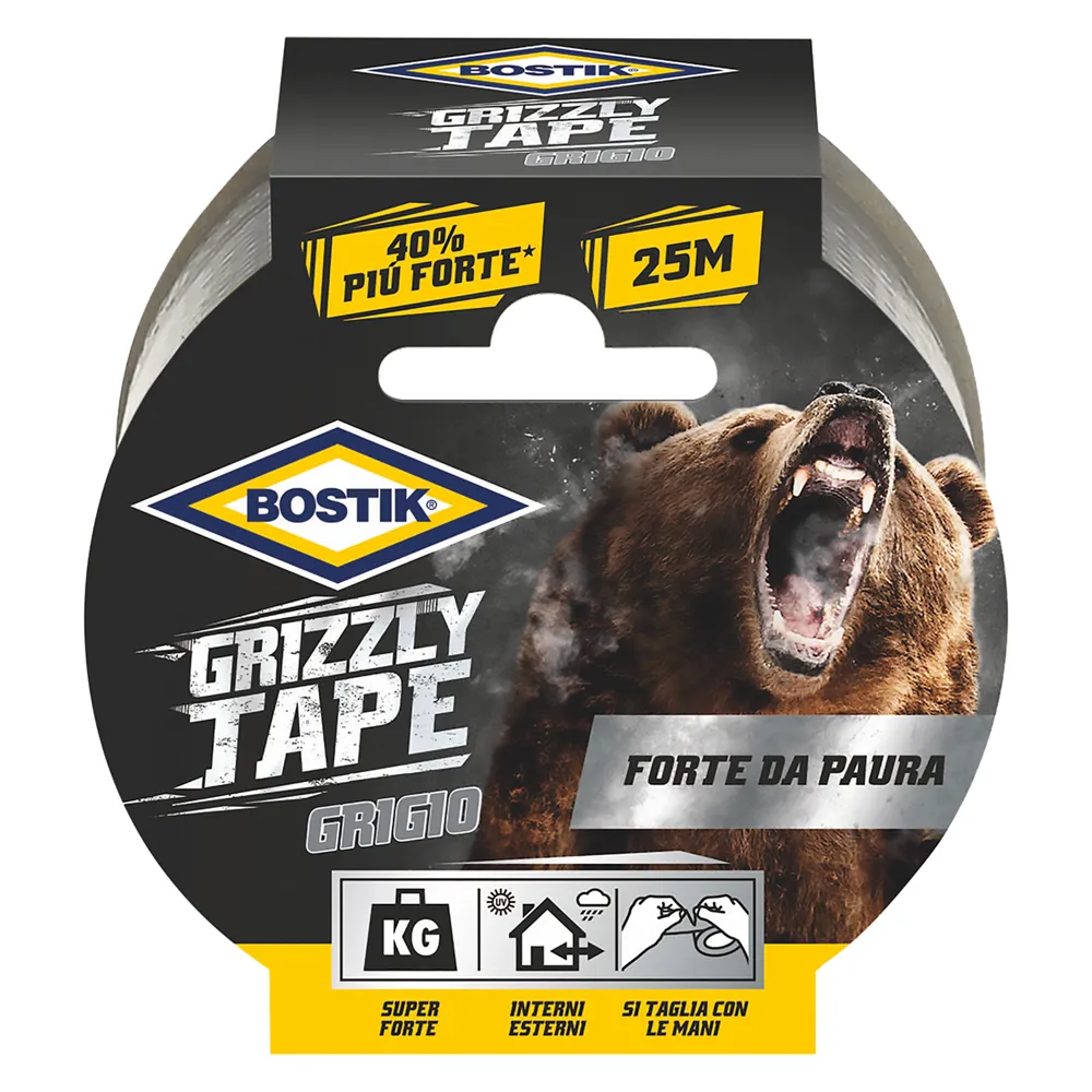 NASTRO TELATO 'GRIZZLY TAPE' mm 50 x 25 mt - grigio NASTRO TELATO 'GRIZZLY TAPE' mm 50 x 25 mt - grigio