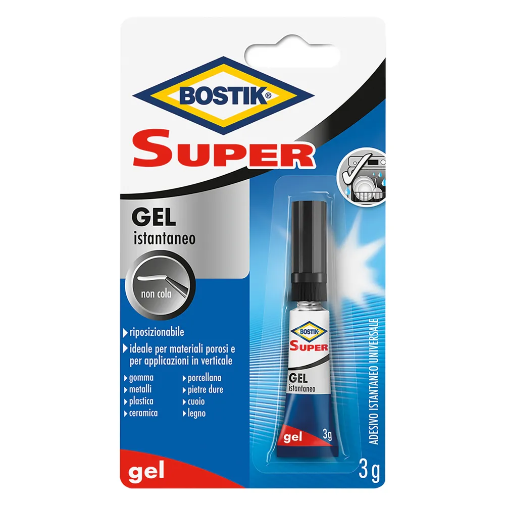 ADESIVO ISTANTANEO UNIVERSALE GEL 'SUPER' gr. 3 (clip strip) ADESIVO ISTANTANEO UNIVERSALE GEL 'SUPER' gr. 3 (clip strip)