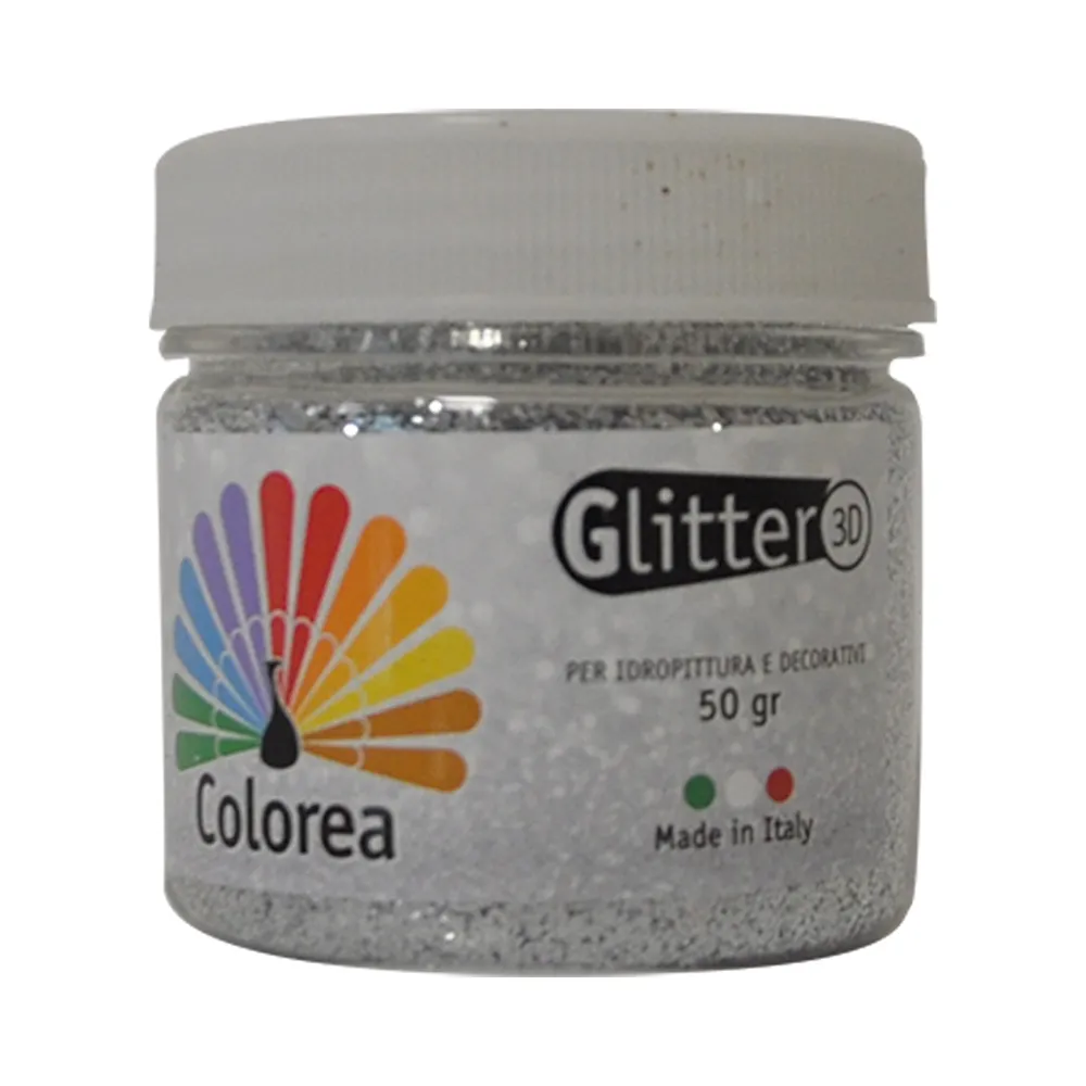 GLITTER IN POLVERE gr.50 - colore argento GLITTER IN POLVERE gr.50 - colore argento