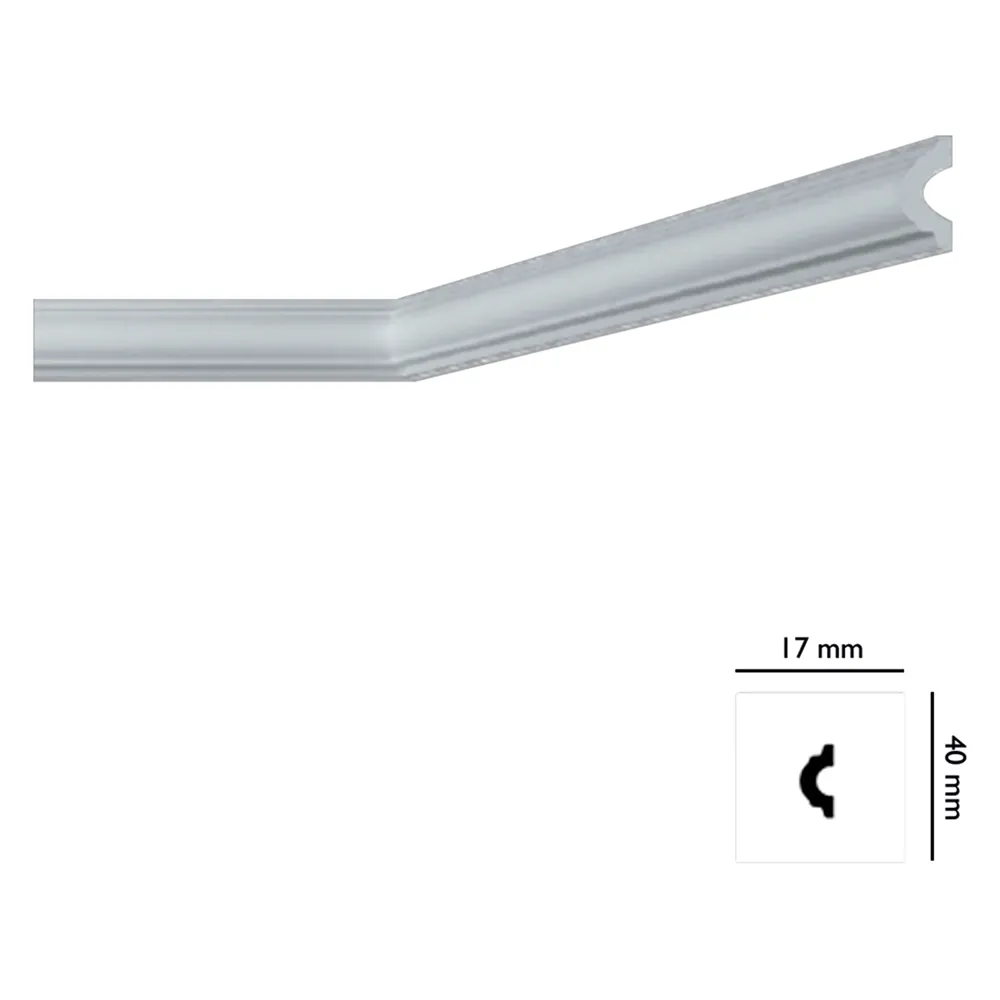 CORNICE DECORATIVA PER SOFFITTO mod. I745 - mm 17 x 40 CORNICE DECORATIVA PER SOFFITTO mod. I745 - mm 17 x 40