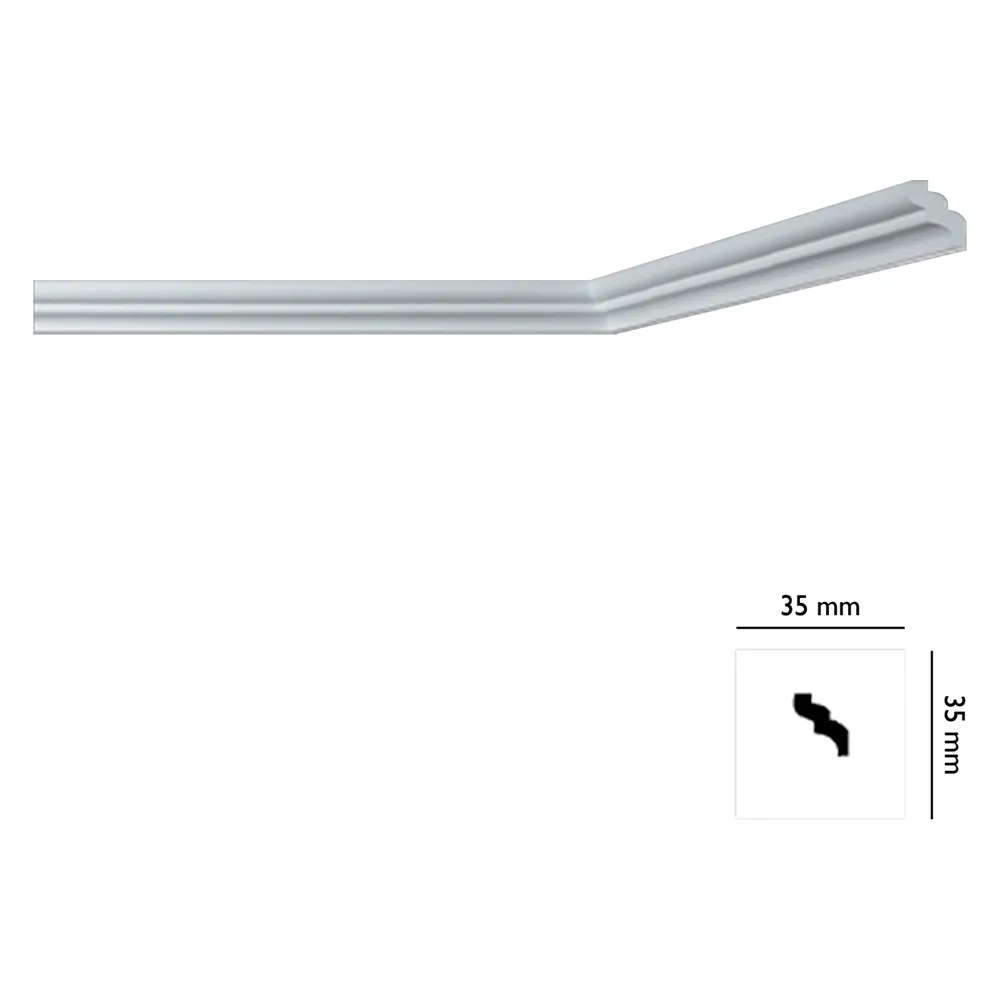 CORNICE DECORATIVA PER SOFFITTO mod. I735 - mm 35 x 35 CORNICE DECORATIVA PER SOFFITTO mod. I735 - mm 35 x 35