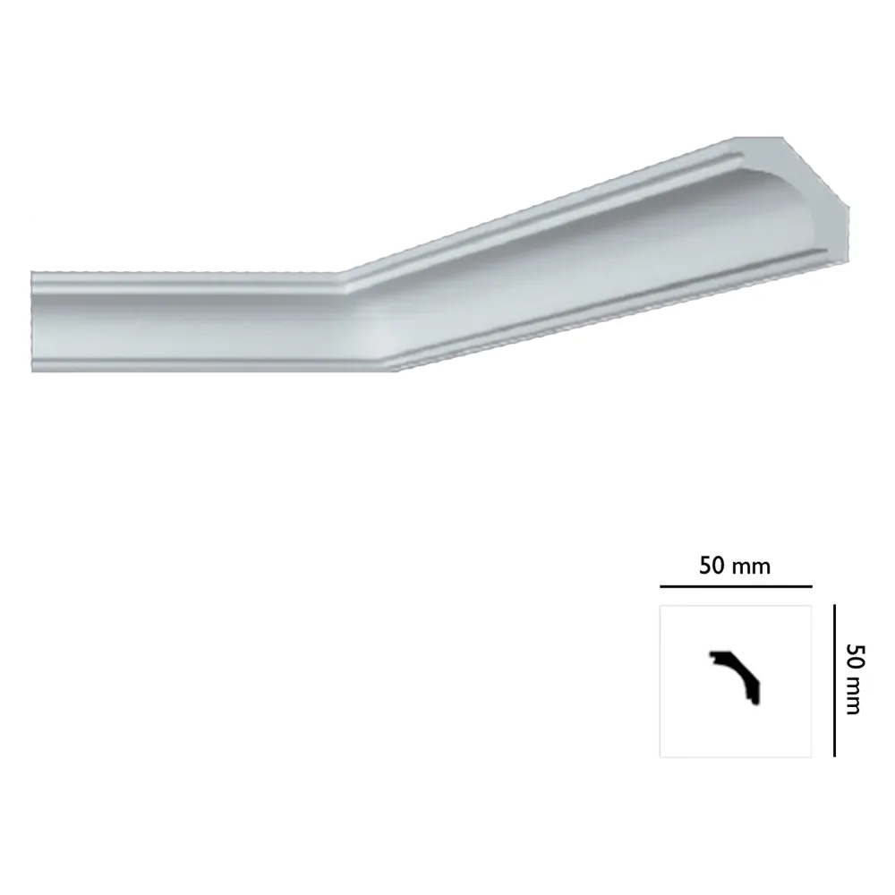 CORNICE DECORATIVA PER SOFFITTO mod. I707 - mm. 50x50 CORNICE DECORATIVA PER SOFFITTO mod. I707 - mm. 50x50