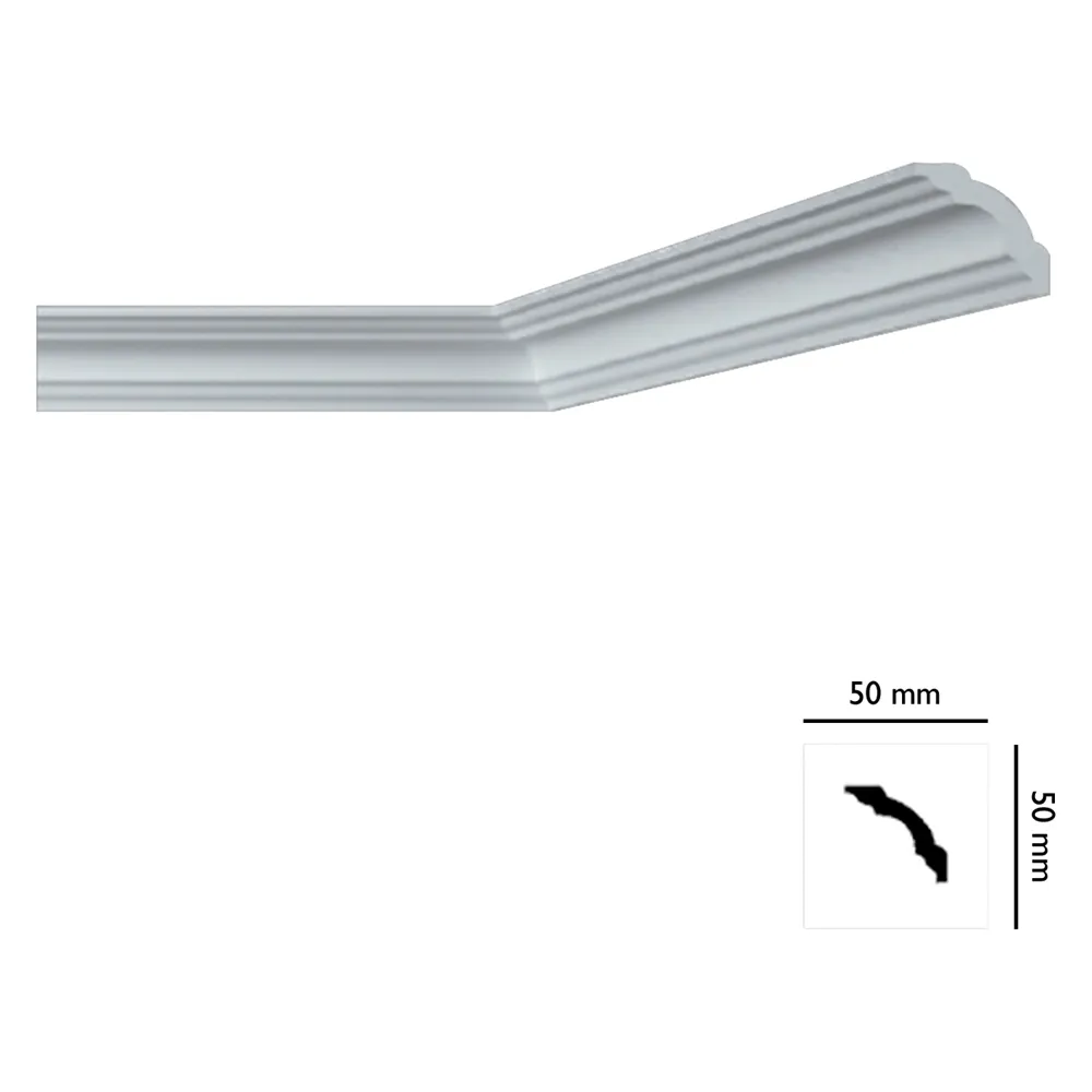 CORNICE DECORATIVA PER SOFFITTO mod. I750 - mm. 50x50 CORNICE DECORATIVA PER SOFFITTO mod. I750 - mm. 50x50