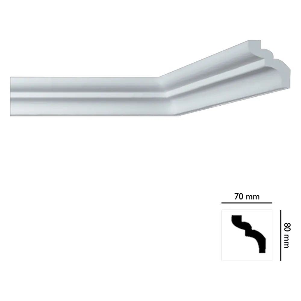 CORNICE DECORATIVA PER SOFFITTO mod. I785 - mm. 70x80 CORNICE DECORATIVA PER SOFFITTO mod. I785 - mm. 70x80