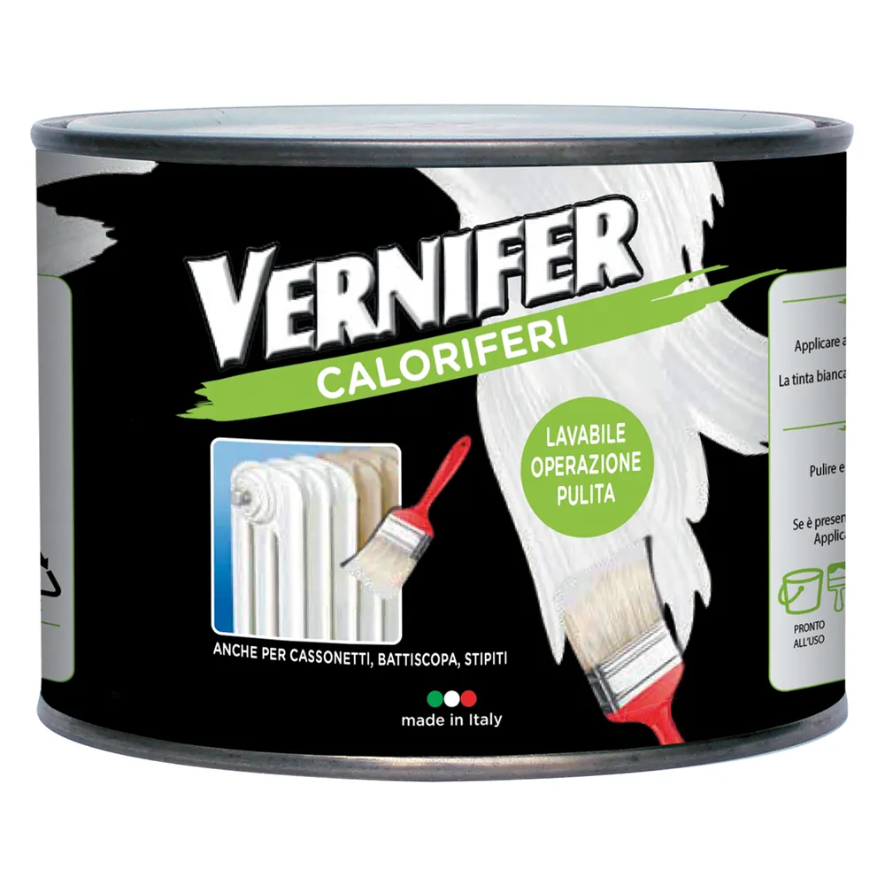 SMALTO PER CALORIFERI ml. 500 - bianco satinato (4906) SMALTO PER CALORIFERI ml. 500 - bianco satinato (4906)
