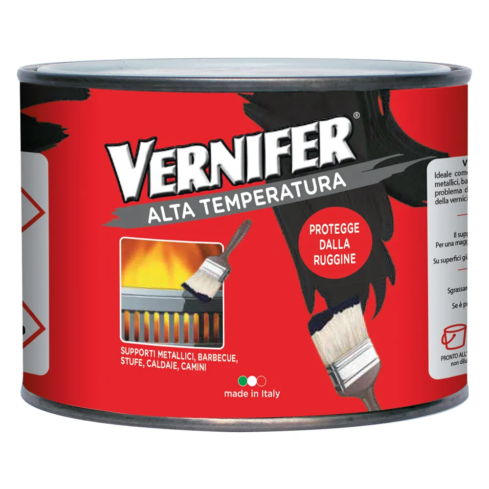 SMALTO ALTA TEMPERATURA ml. 500 - nero satinato (4765) SMALTO ALTA TEMPERATURA ml. 500 - nero satinato (4765)