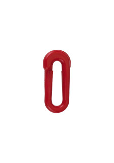 False link Ø 6 mm. in red plastic 4 pcs.