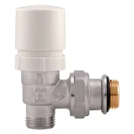 VALVOLA AD ANGOLO TERMOSTATIZZABILE PER RADIATORI 1/2 M - con cappuccio