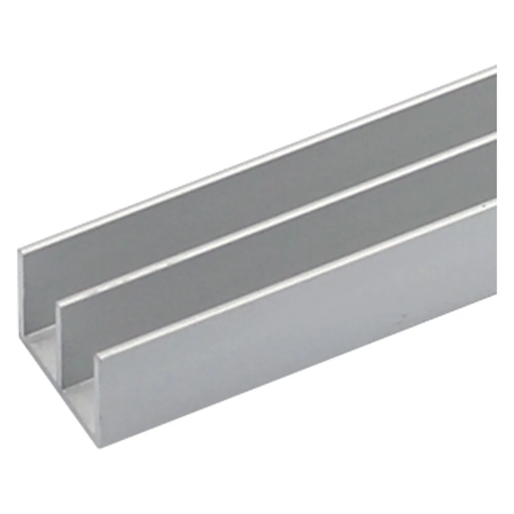 PROFILO PER FAI DA TE TIPO DOPPIA 'U' mm 20 x 18 x 1 - mt 2 col.argento PROFILO PER FAI DA TE TIPO DOPPIA 'U' mm 20 x 18 x 1 - mt 2 col.argento