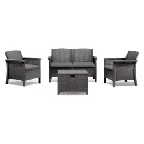 SET DA GIARDINO POLIPROPILENE 'VENEZIA II' antracite